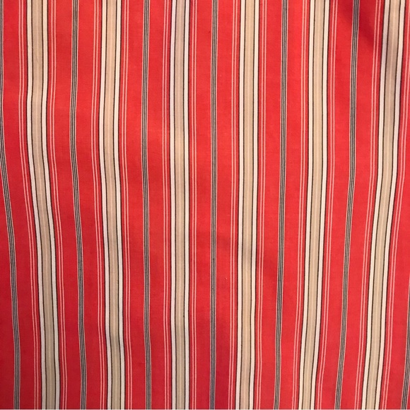 Liz Claiborne Striped Blouse Womens Size 20W Red Orange Tan Button Up Non Iron - Picture 6 of 7